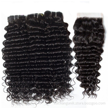 Uniky Brazilian Loose Deep Wave Vigin Hair Weave 3 Bundles 300g Unprocessed Loose Deep Wave Virgin Human Hair